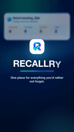 Recallry mobile product promo
